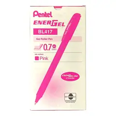 PENTEL - Roller Lapiz Gel Makkuro 07mm Rosado - 12un