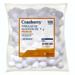 CRANBERRY - Tórulas De Algodón 1 Gr 100 Un