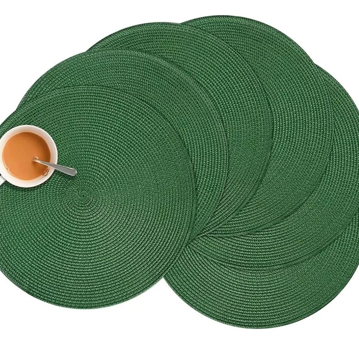 GENERICO - Set De 6 Individuales Redondos Trenzados 38 Cm