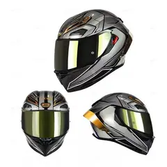 GENERICO - Casco Integral De Moto Con Gafas Polarizadas xL
