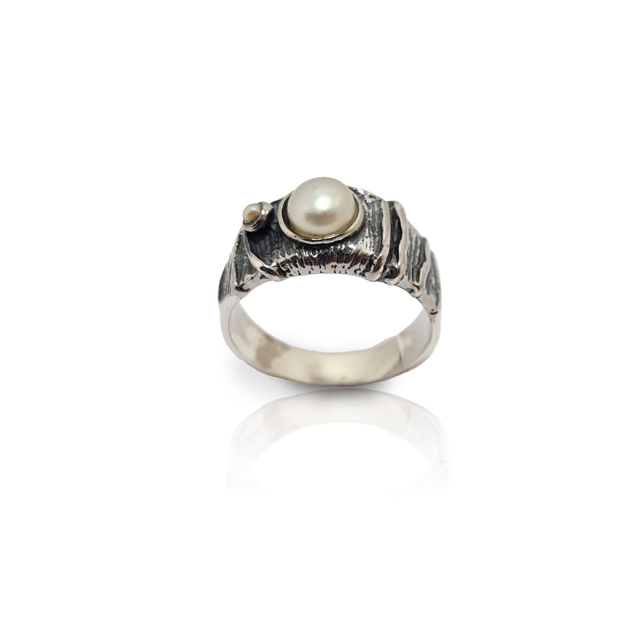 ANDREA COGGIOLA JOYAS - Anillo Indra Perla De Río Plata Fina 925