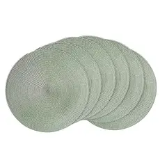 GENERICO - Set De 6 Individuales Redondos Trenzados 38 Cm