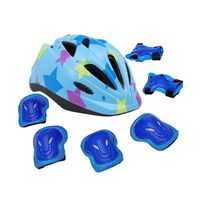 Casco y Kit Protección Niños Celeste