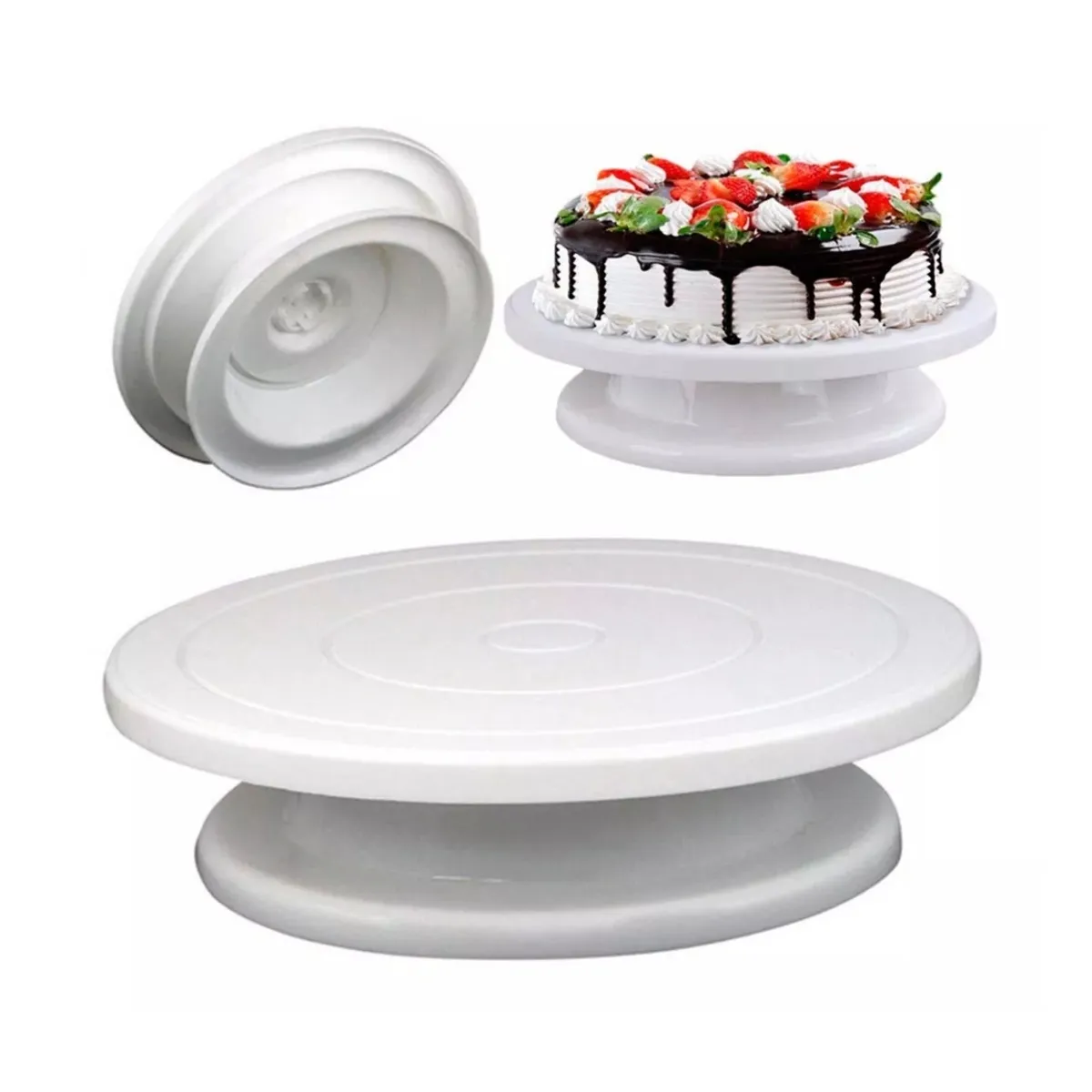 GENERICO - Plato Giratorio Para Torta De Plastico 28 cm