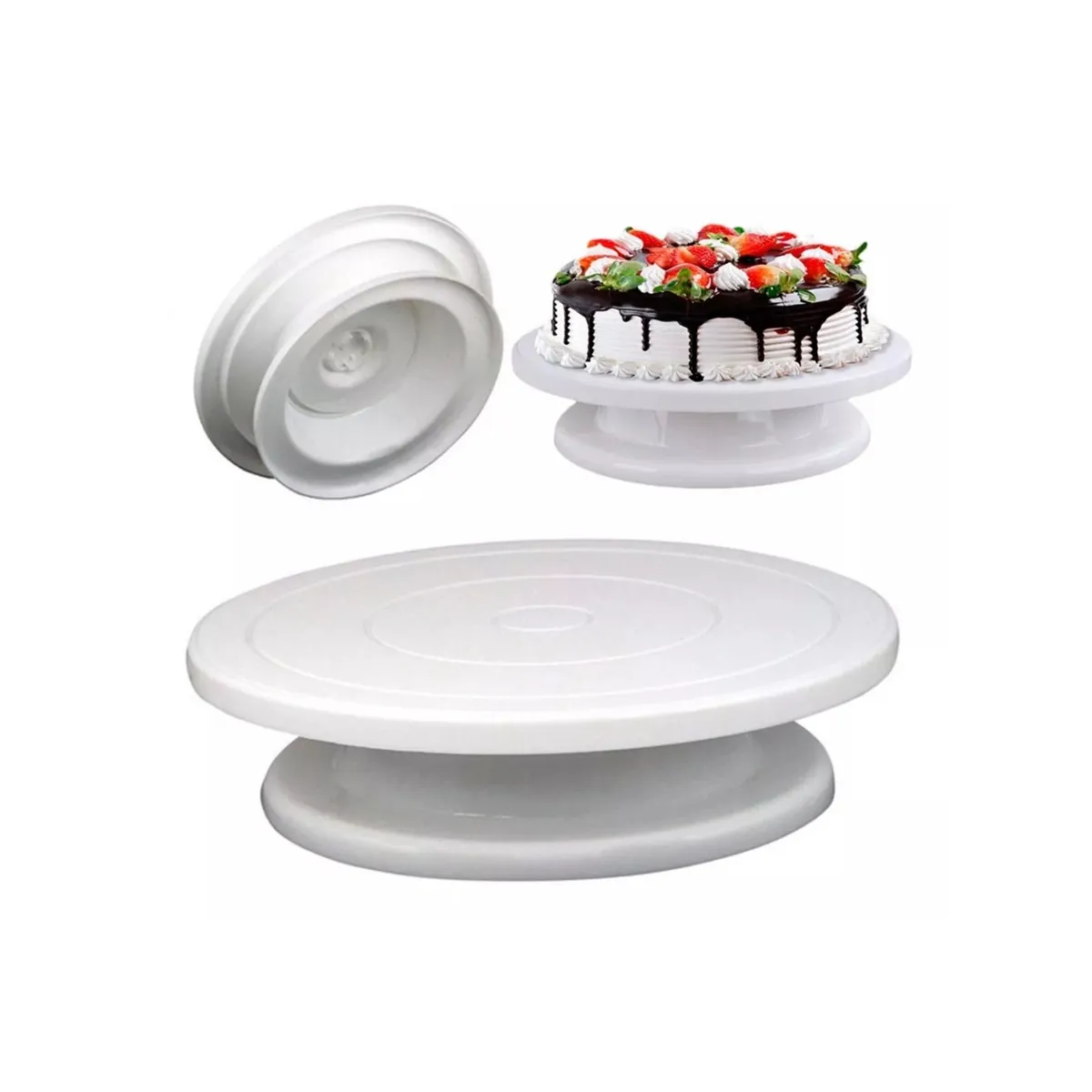 GENERICO - Plato Giratorio Para Torta De Plastico 28 cm