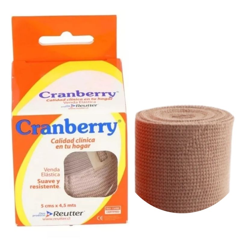 CRANBERRY - Venda Elástica 5 cm X 4.5 Mts Cranberry Unidad