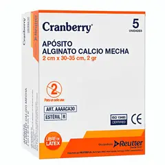 CRANBERRY - Apósito Alginato Calcio Mecha 2x30 5 Unidades