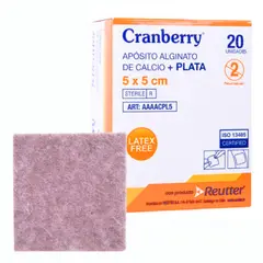 CRANBERRY - Apósito Alginato Calcio Y Plata 5x5 20 Unidades