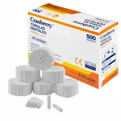 CRANBERRY - Torulas Dentales 8mm Caja 500 Unidades