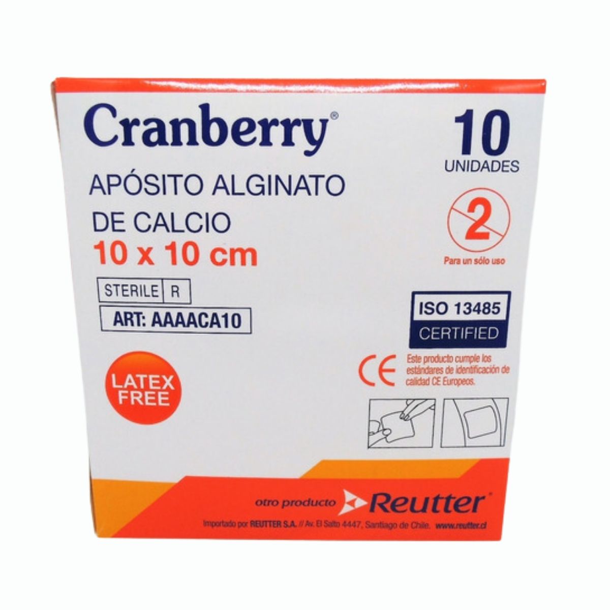 CRANBERRY - Apósito Alginato Calcio 10x10 Cranberry 10 Unidades