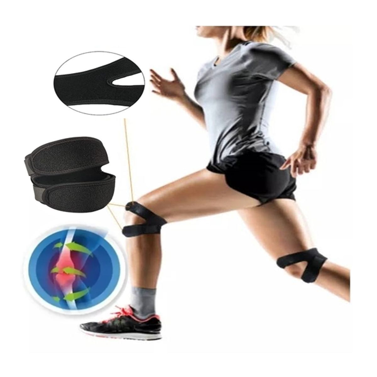 GENERICO - Menisquera Doble Soporte Superior E Inferior Rodilla