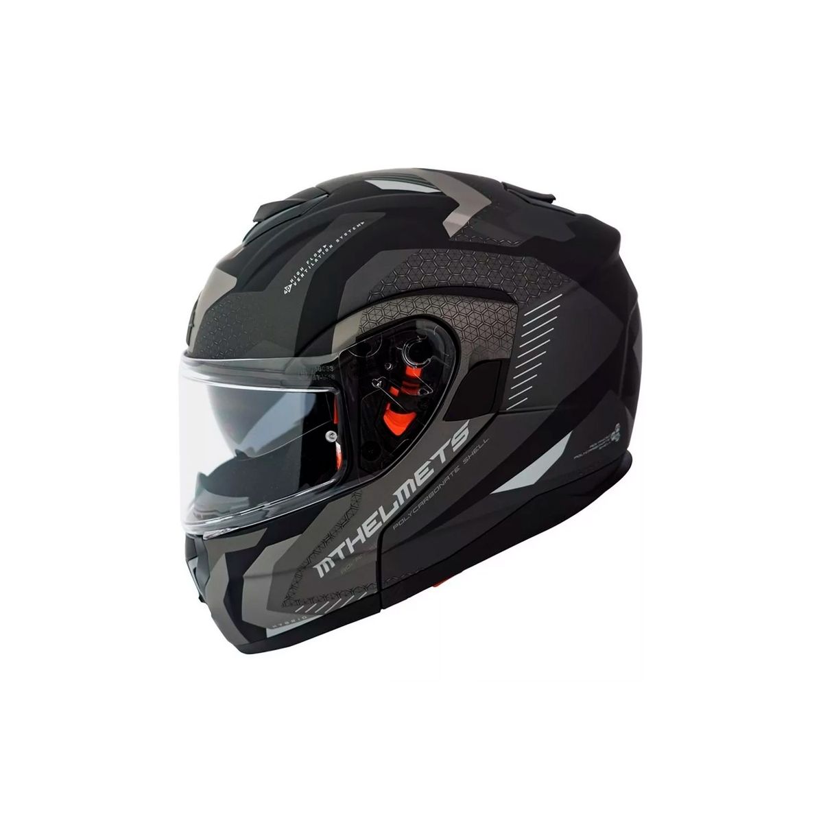 GENERICO - Casco De Moto  Atom Sv Híbrido Gris Mate + Fogoff