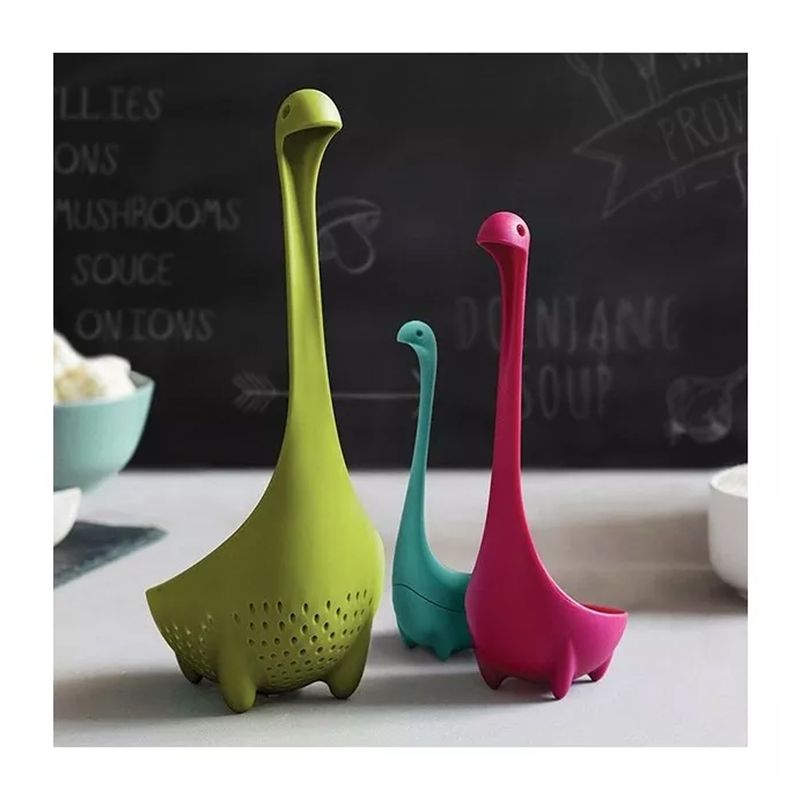 GENERICO - Utensilios Cocina Dino - 3x Cuchara Colador Infusor De Té