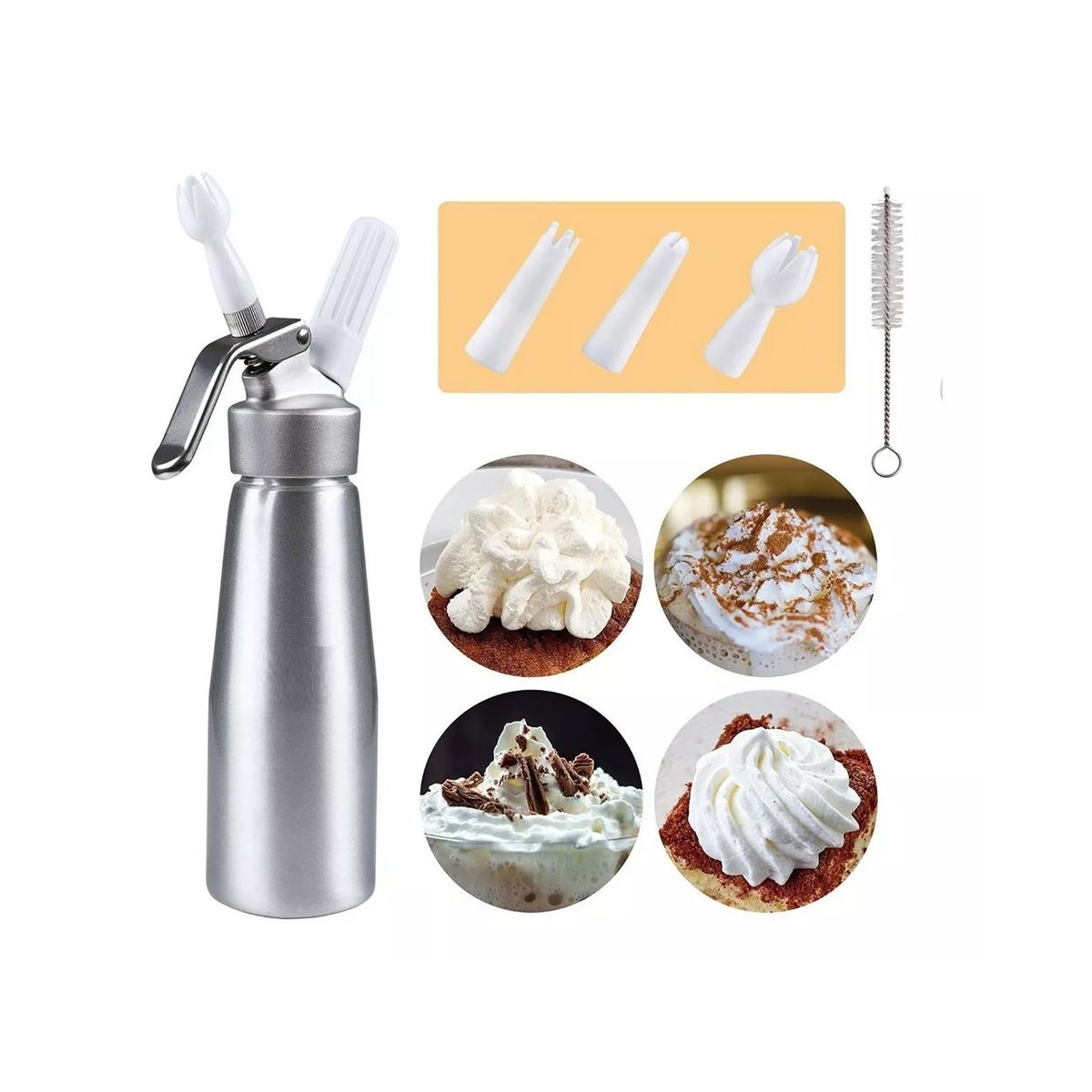 GENERICO - Sifon De Crema Batida Sifon Crema Chantilly Sifon Cocina 500