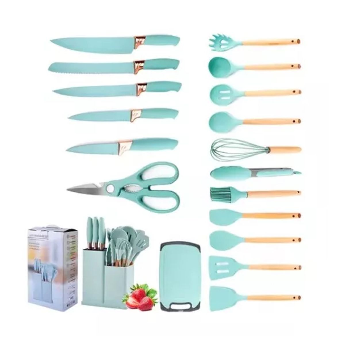 GENERICO - Utensilios De Cocina Y Juego De Cuchillos 2 En 1