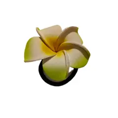 GENERICO - Flor Tipanie verde con elastico para el cabello
