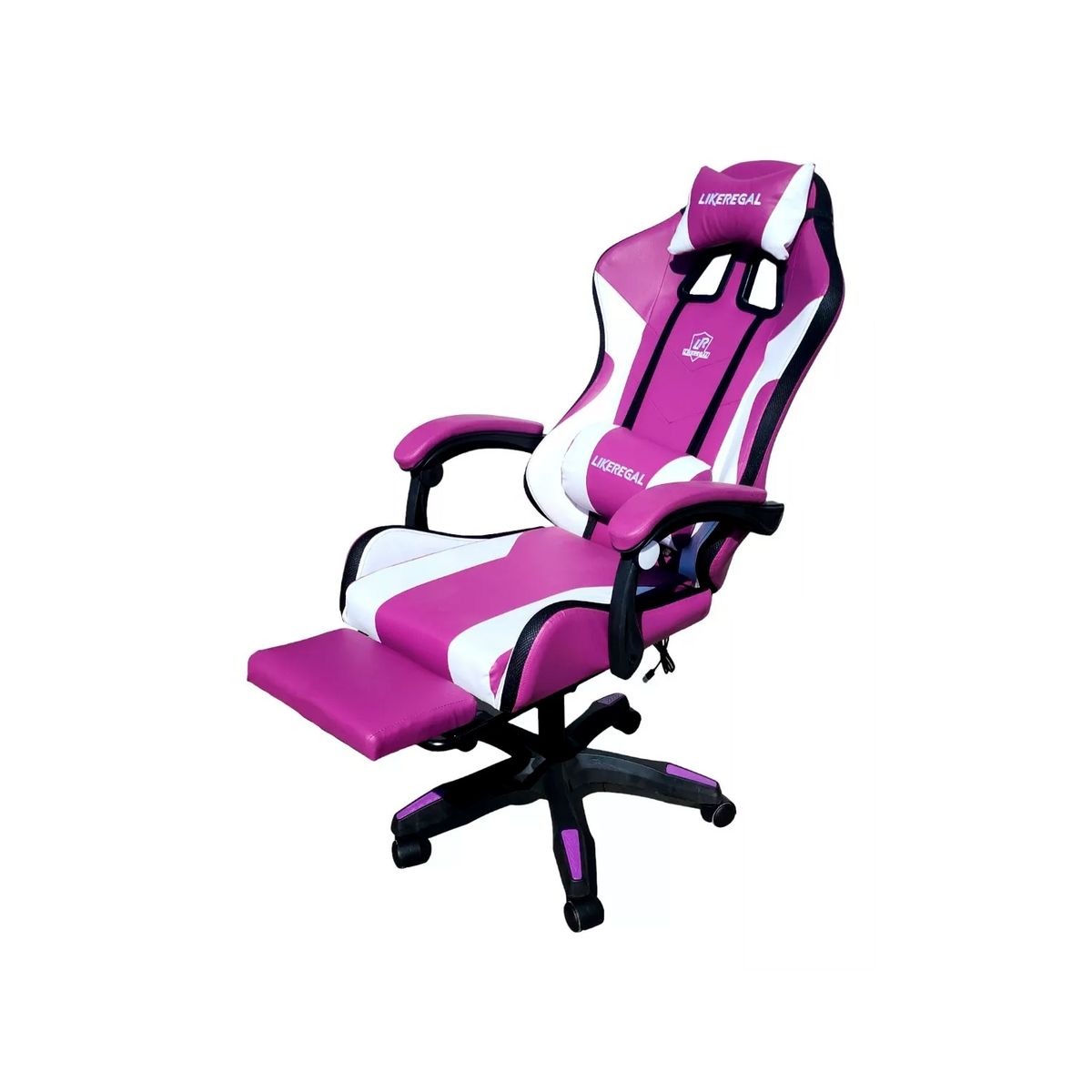 GENERICO - Silla Gamer Luz Rgb Parlante Reposapiés Masajeador Lumbar