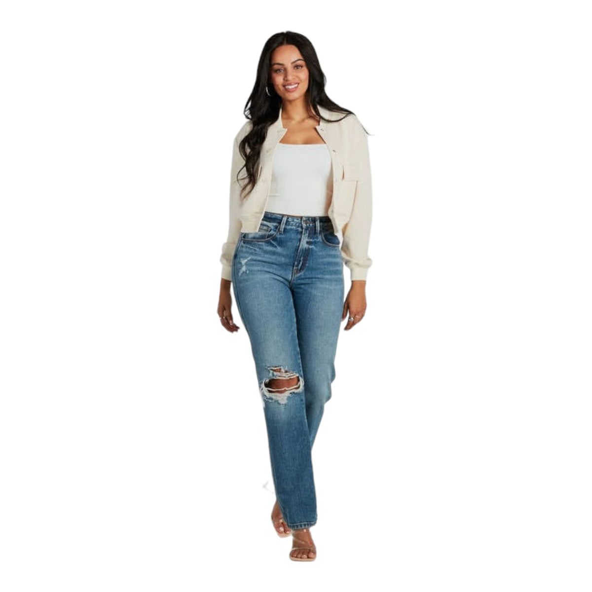 LUNA - Chaqueta Bomber Juvenil Broche Luna