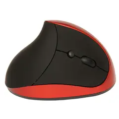 TECMASTER - Mouse Ergonómico Inalámbrico Recargable NegroRojo