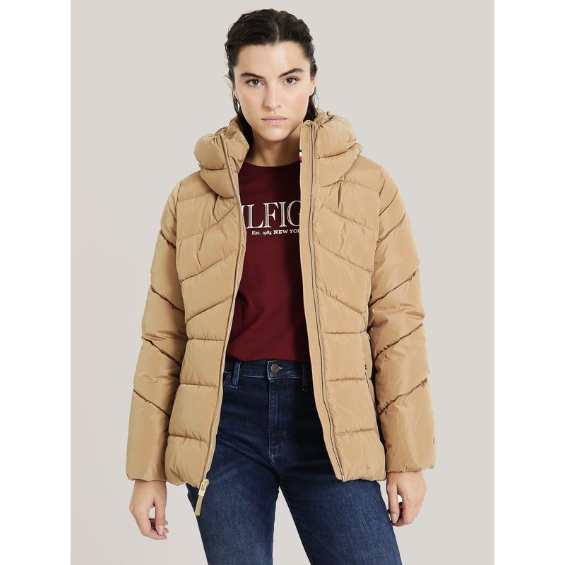 TOMMY HILFIGER - PARKA ACOLCHADA CON GORRO Y CIERRE BURDEO TOMMY HILFIGER