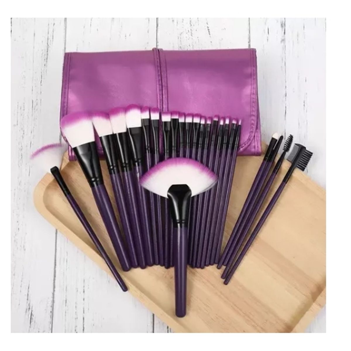 GENERICO - Set 32 Brochas De Maquillaje Profesional Violeta