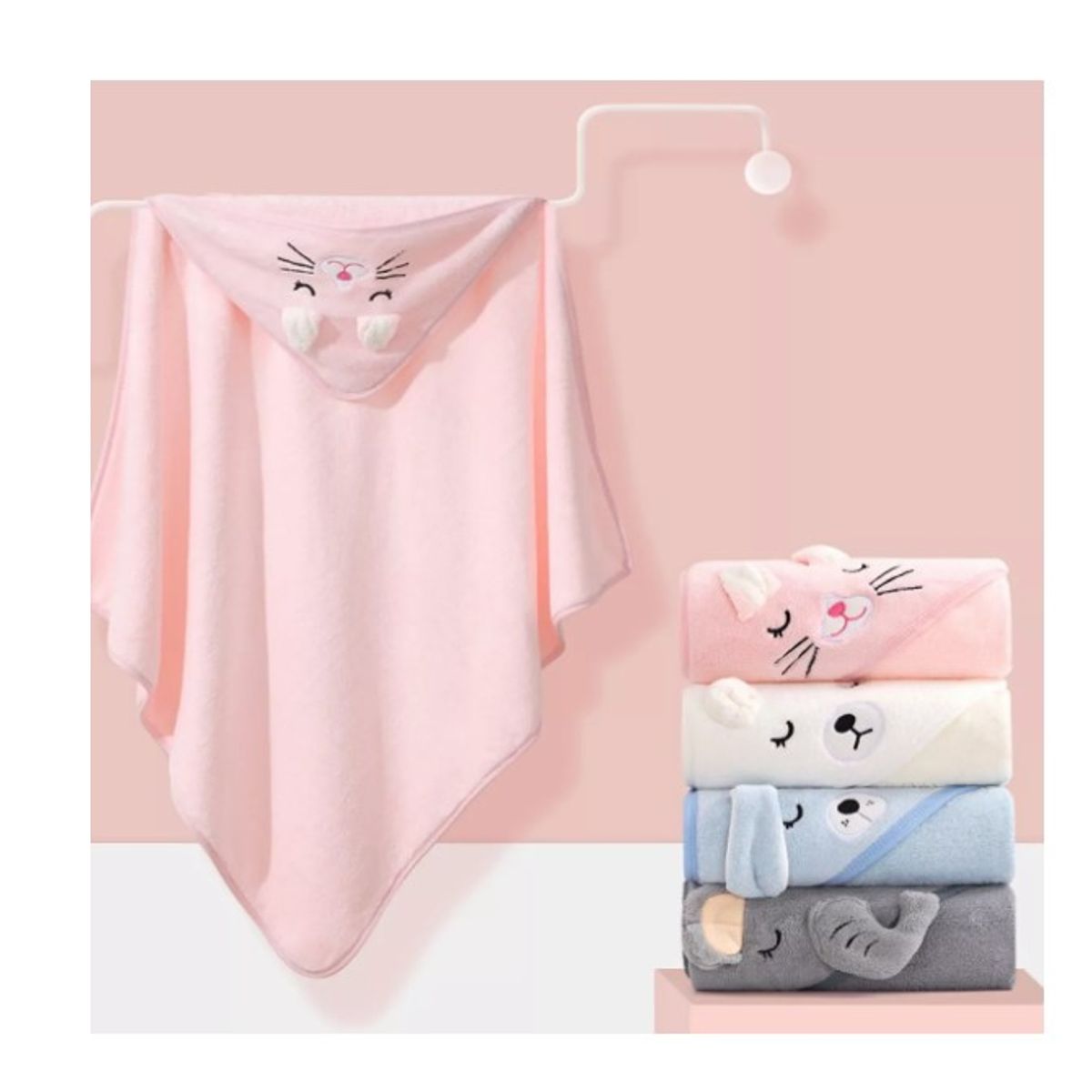 GENERICO - Toallas De Baño Algodón Cómodo Con Capucha Para Niños