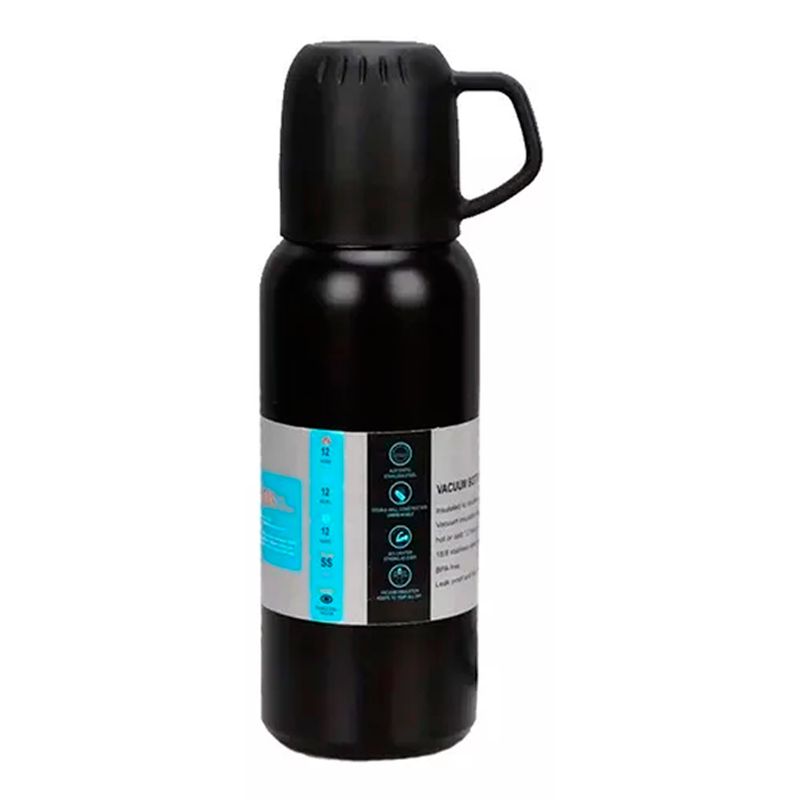 ESHOPANGIE - Termo Capacidad 700ml Térmico Para Bebidas Frías Y Caliente Negro BR