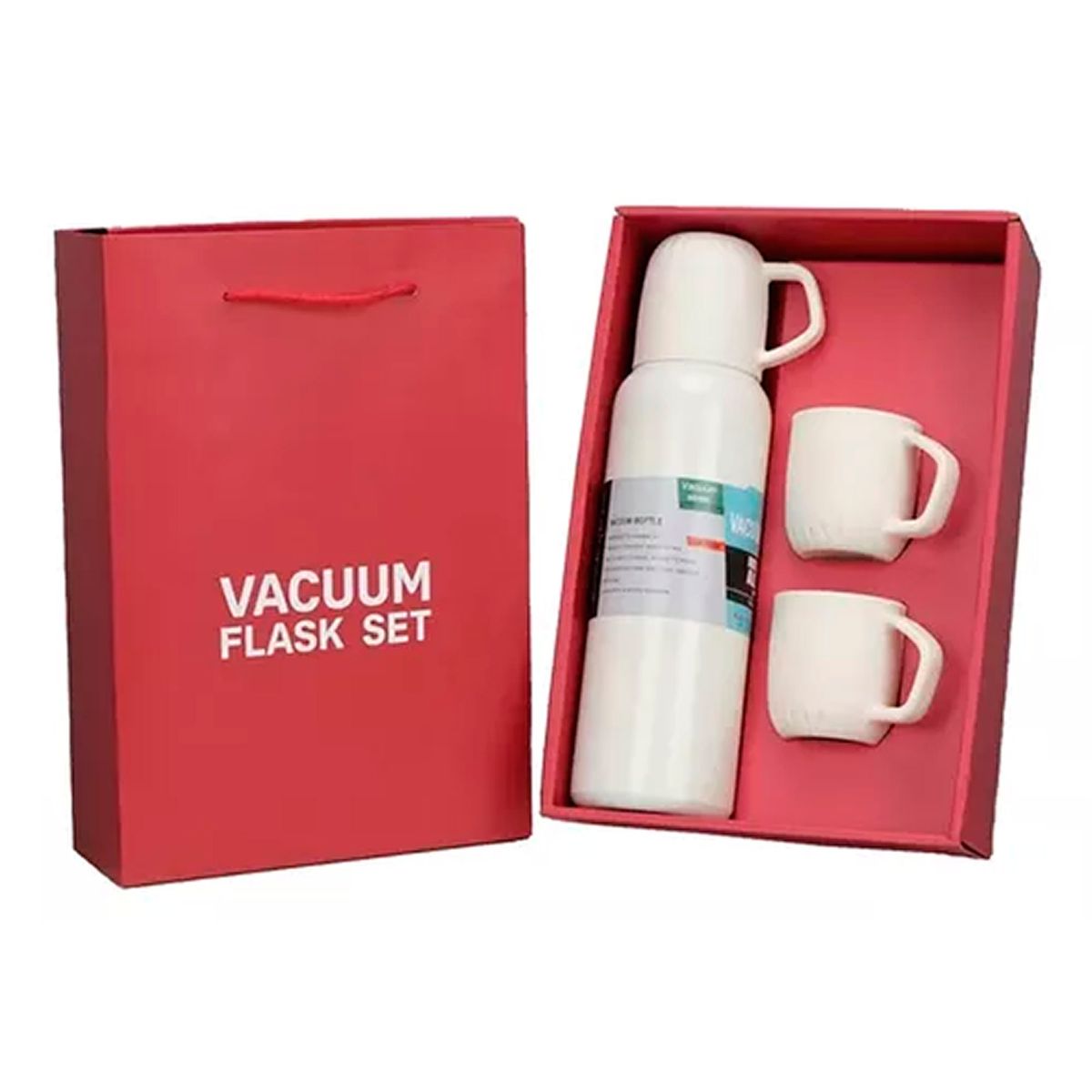 ESHOPANGIE - Termo Capacidad 700ml Térmico Para Bebidas Frías Y Caliente Blanco BR