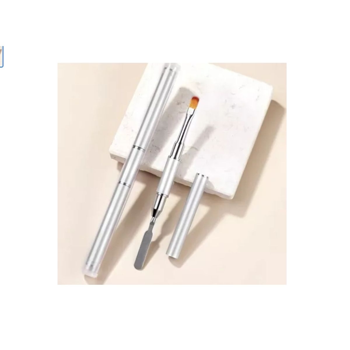 GENERICO - Pincel Para Polygel Con Espatula Plateado