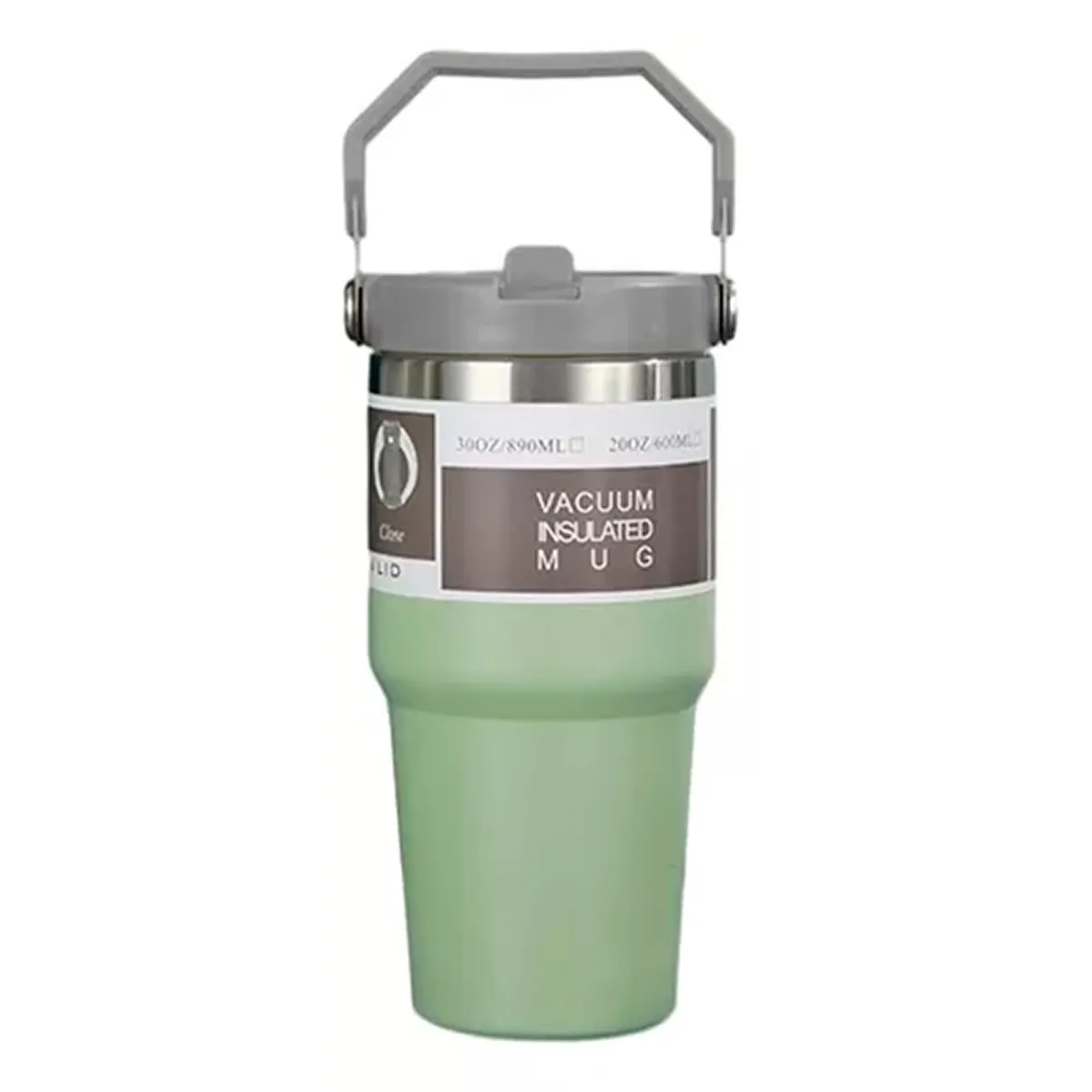 ESHOPANGIE - Mug Vaso Termo Mug Para Cafe Agua 600ml Inoxidable Verde