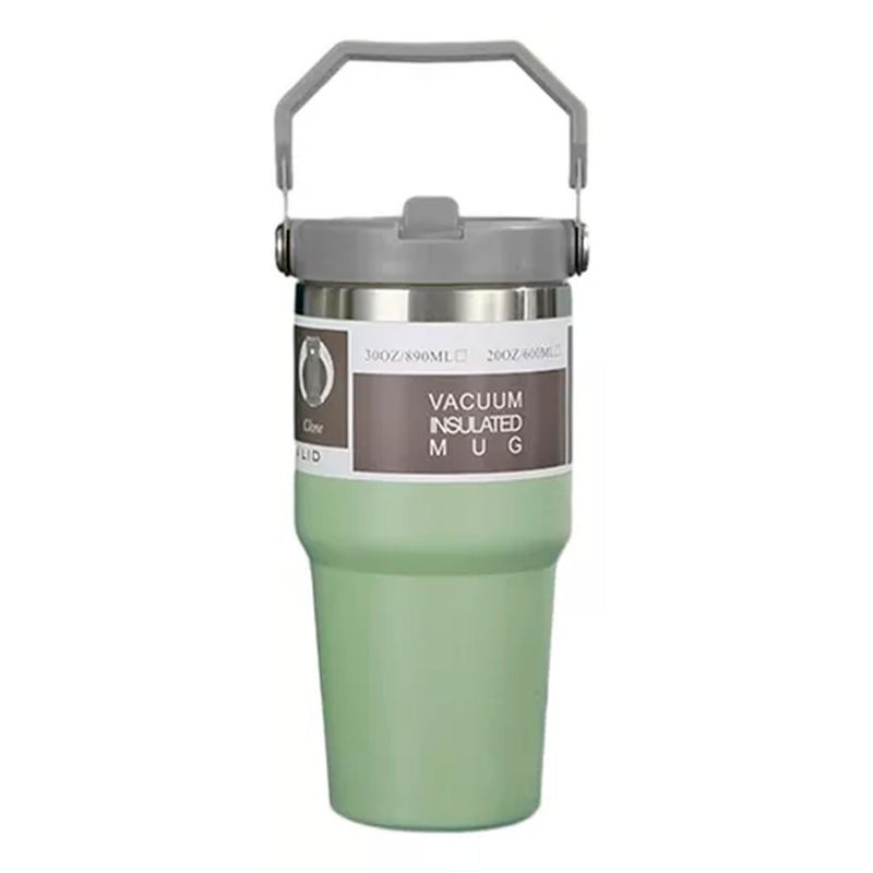 OFERTABKN - Mug Vaso Termo Mug Para Cafe Agua 600ml Inoxidable Verde