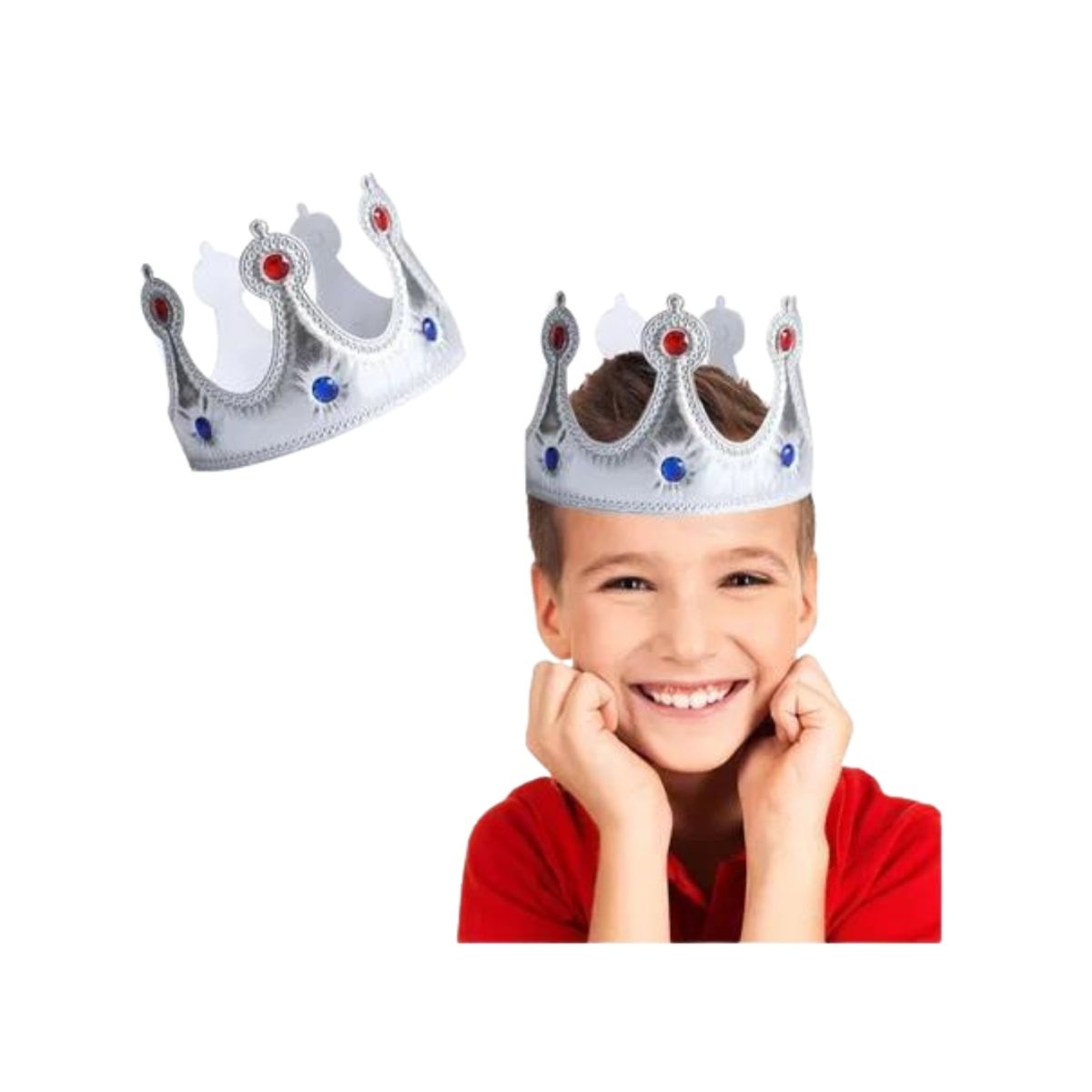 GENERICO - Set De Rey Corona + Cetro Disfraz Cosplay Niños