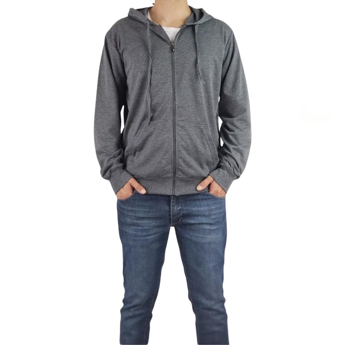 LOOK SHOP - Polerón Canguro Hombre Colores Forro Polar Capucha 807