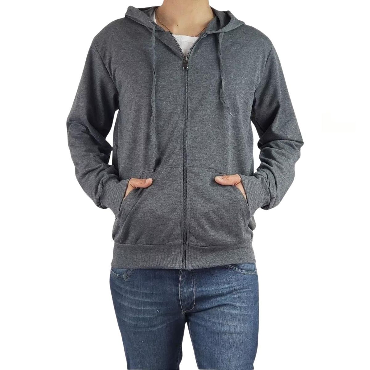 LOOK SHOP - Polerón Canguro Hombre Colores Forro Polar Capucha 807