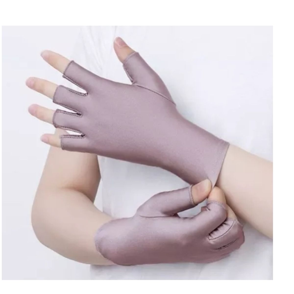 GENERICO - 1 Par De Guantes De Protección Uv Sin Dedos Para Manicure