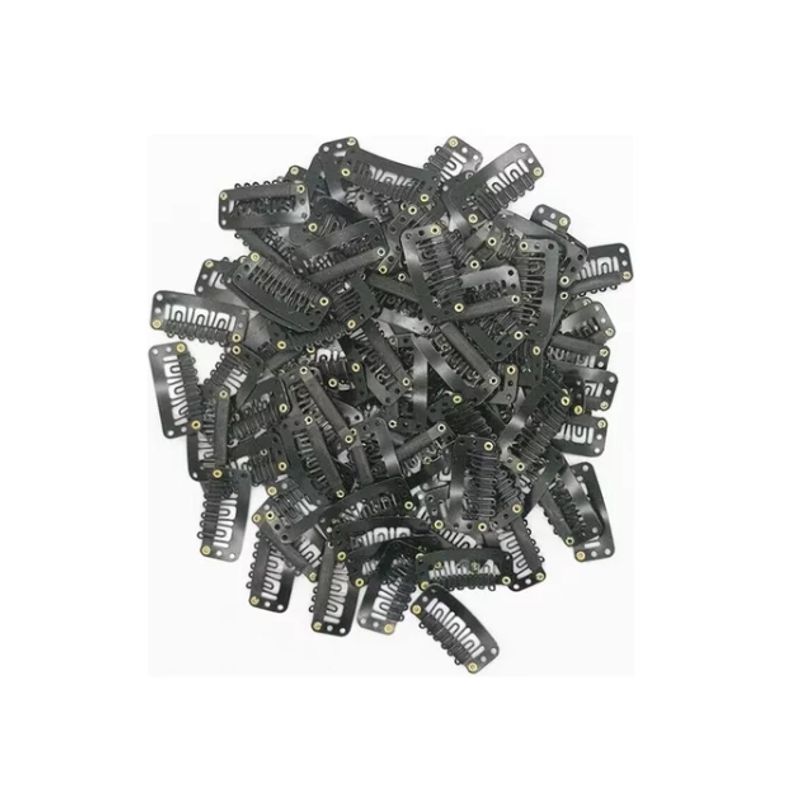 GENERICO - 30 Micropinza Para Extensiones De Pelo negro