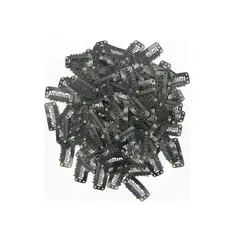 GENERICO - 30 Micropinza Para Extensiones De Pelo negro