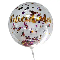 GENERICO - Globo Burbuja Confetti Felicidades X1 Uni