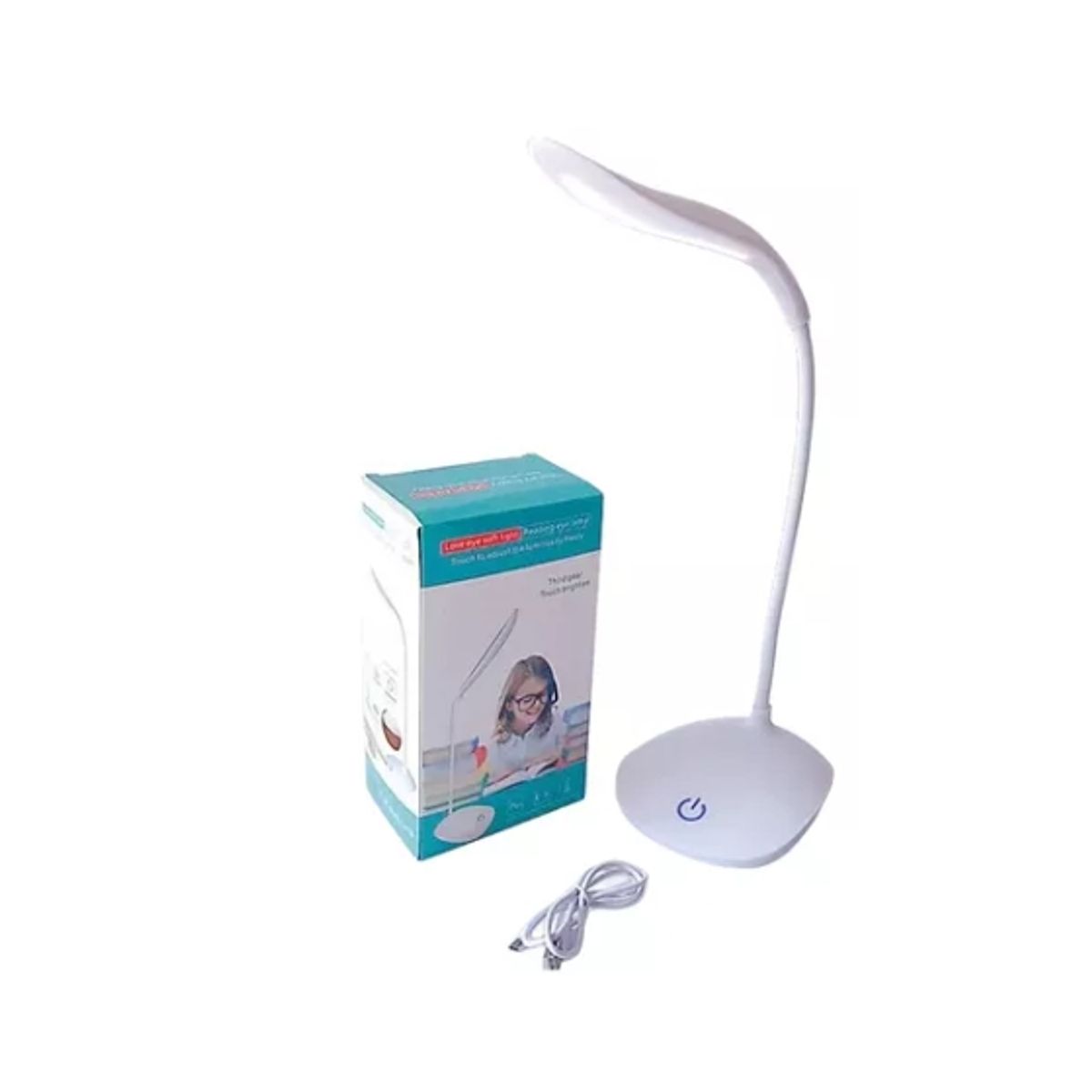 GENERICO - Mini Lámpara De Escritorio Portátil De 16 Led Con Usb Blanco