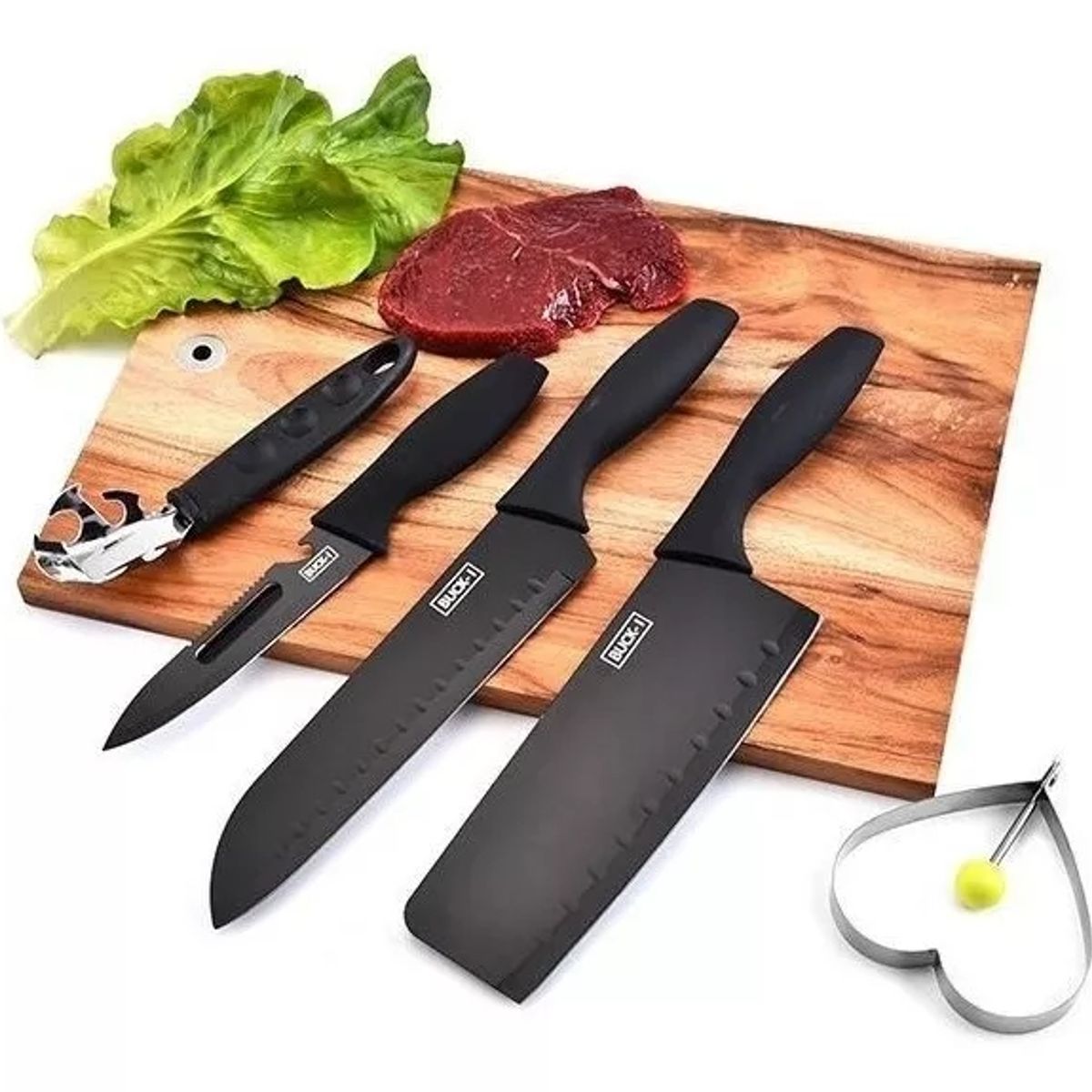 GENERICO - Profesional Juego Cuchillos Acero Inoxidable Cocina