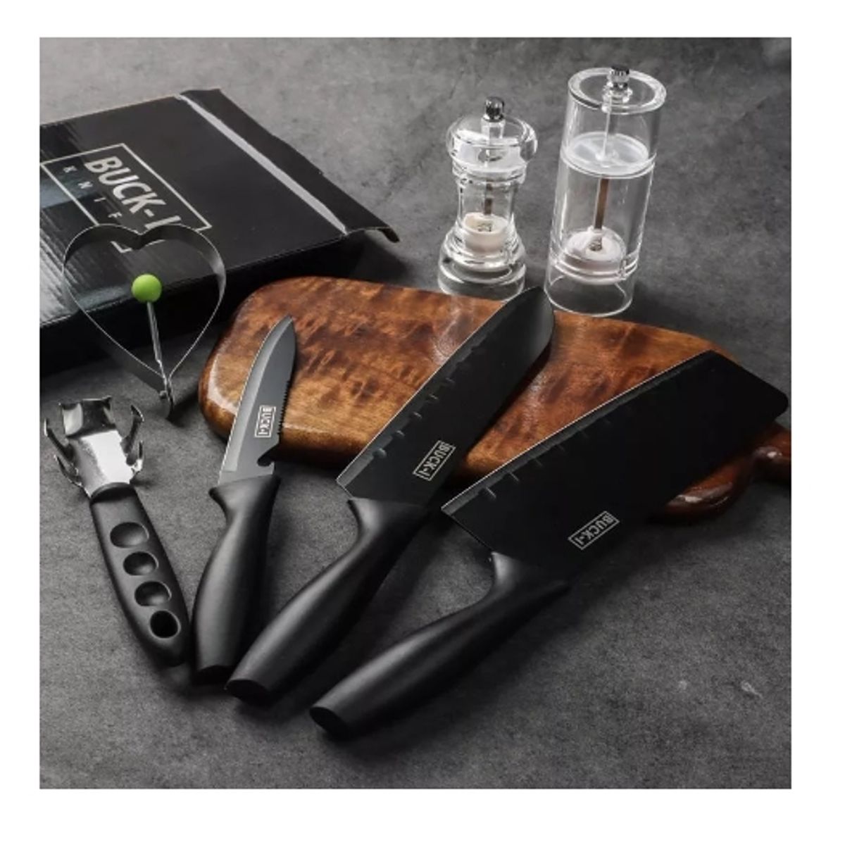 GENERICO - Profesional Juego Cuchillos Acero Inoxidable Cocina