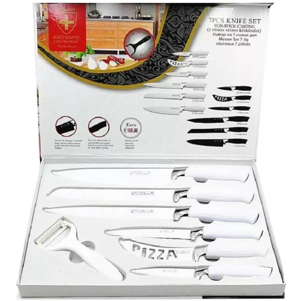 GENERICO - Set Cuchillos 7 Pcs Juegos Cuchillos Cuchillo Asado Cocina