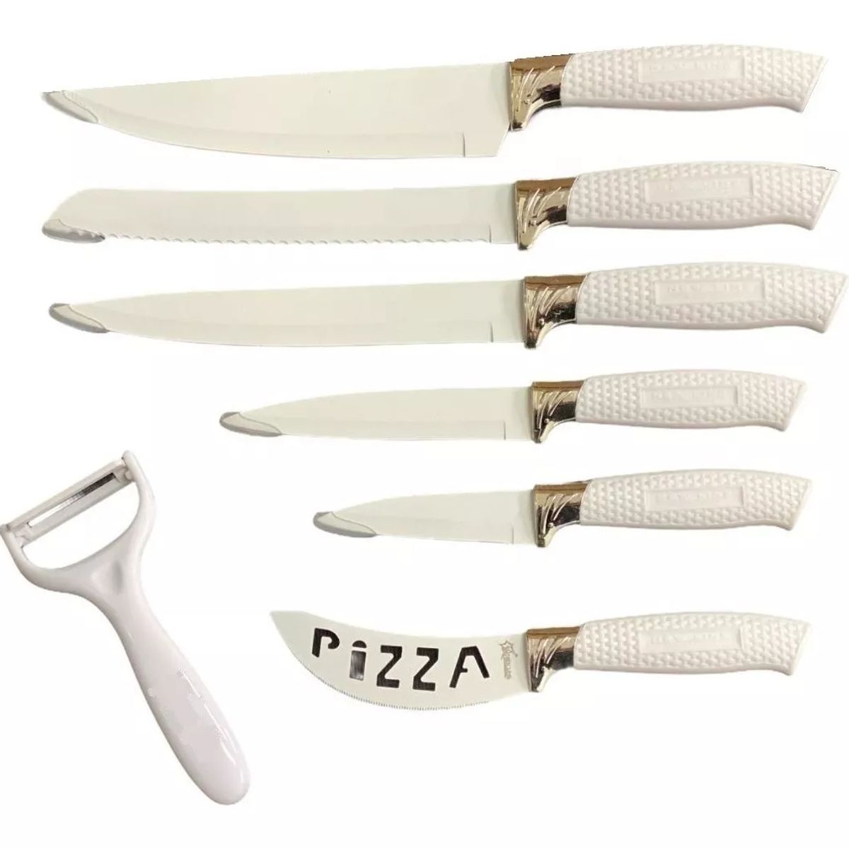 GENERICO - Set Cuchillos 7 Pcs Juegos Cuchillos Cuchillo Asado Cocina