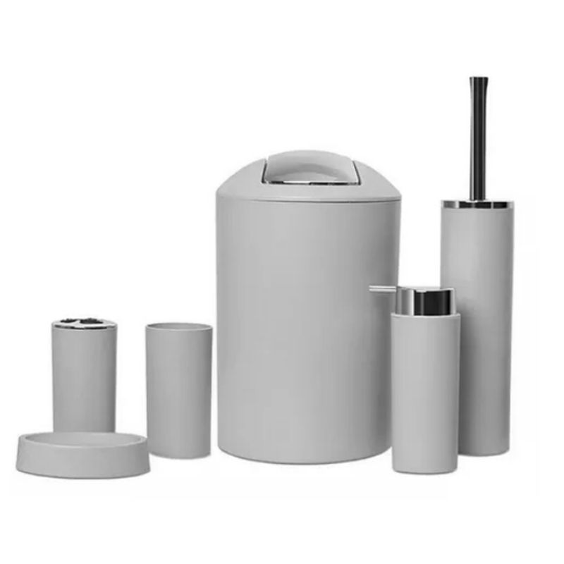 GENERICO - Set Accesorios Baño 6un Color Gris