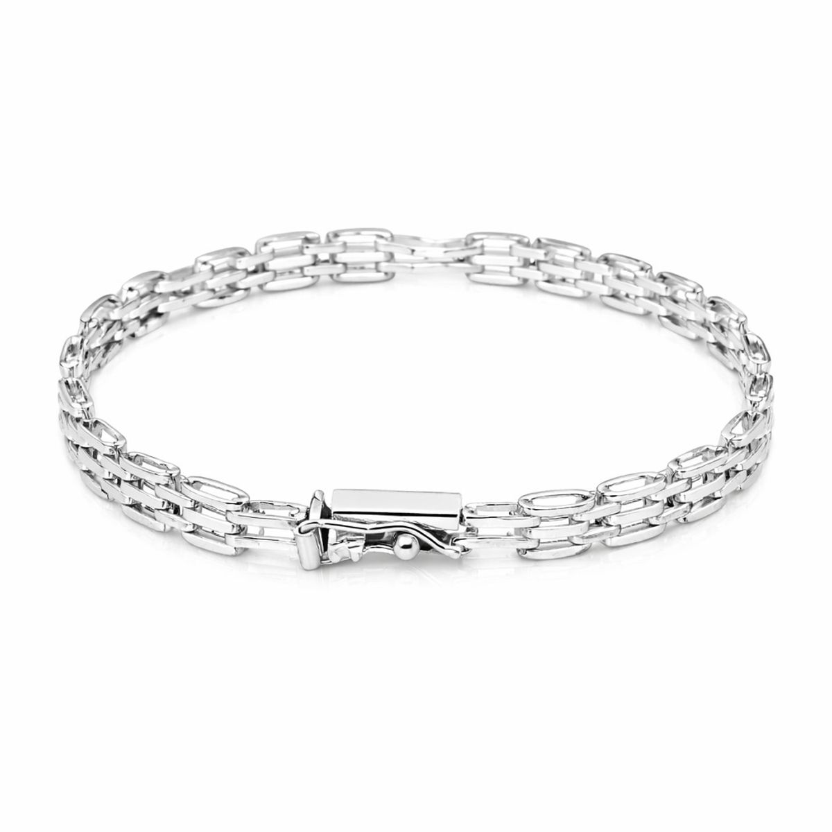 JOYAS MYTOKE - Pulsera Phanter Plata Ley 980 Broche Cajon Vintage Clasica