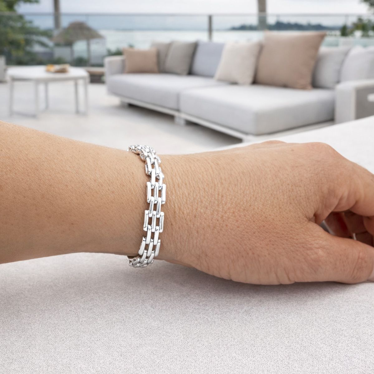 JOYAS MYTOKE - Pulsera Phanter Plata Ley 980 Broche Cajon Vintage Clasica