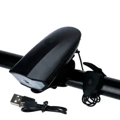GENERICO - Luz delantera con bocina para bicicleta