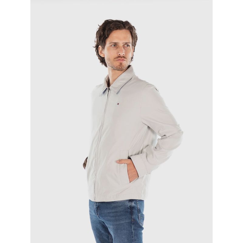TOMMY HILFIGER - CHAQUETA CLASSIC LAYDOWN CON LOGO BEIGE TOMMY HILFIGER
