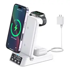 GENERICO - Estación Carga Rápida Inalámbrica Para iPhone 4en1