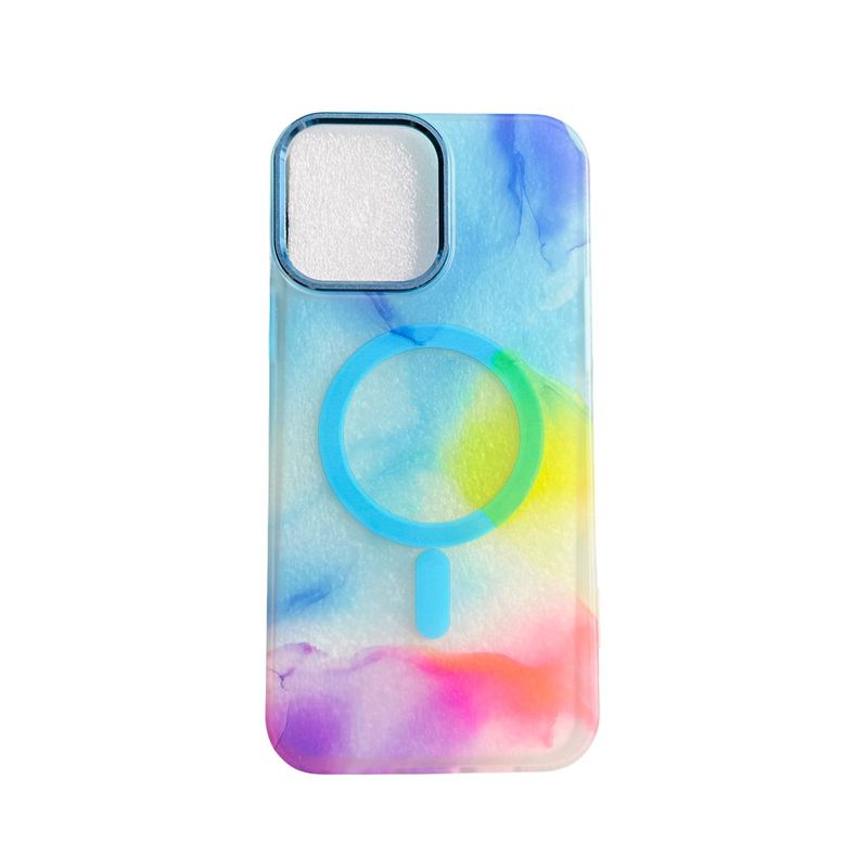 GENERICO - Carcasa para iPhone 15 Pro Max Acuarela - Azul